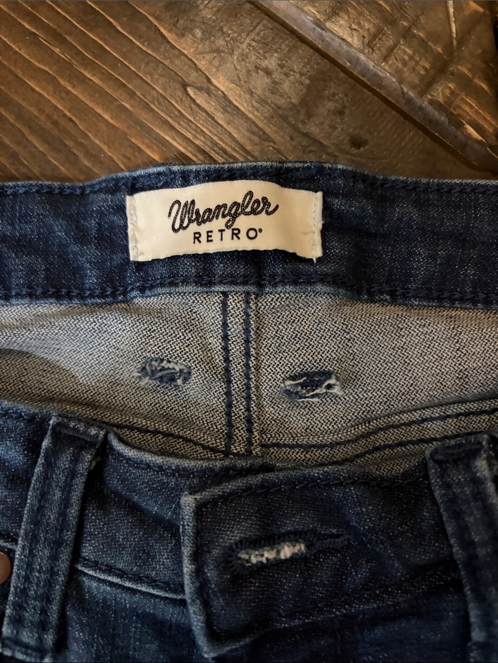 Wrangler Women's Dark Blue Flare Jeans - Picture 2 of 3
